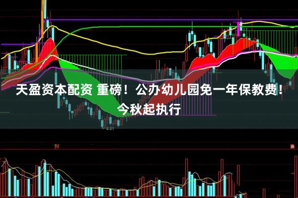 天盈资本配资 重磅！公办幼儿园免一年保教费！今秋起执行