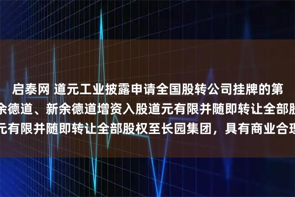 启泰网 道元工业披露申请全国股转公司挂牌的第一轮问询回复：设立新余德道、新余德道增资入股道元有限并随即转让全部股权至长园集团，具有商业合理性